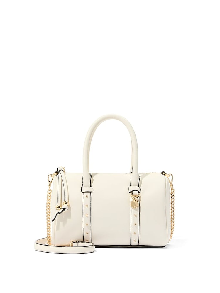 Victoria's Secret Swan Studs Cream Small Roll Duffle Bag - Image 1 of 2