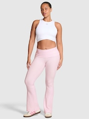 Victoria's Secret PINK Pink Tulip Foldover Flares Leggings - Image 1 of 3