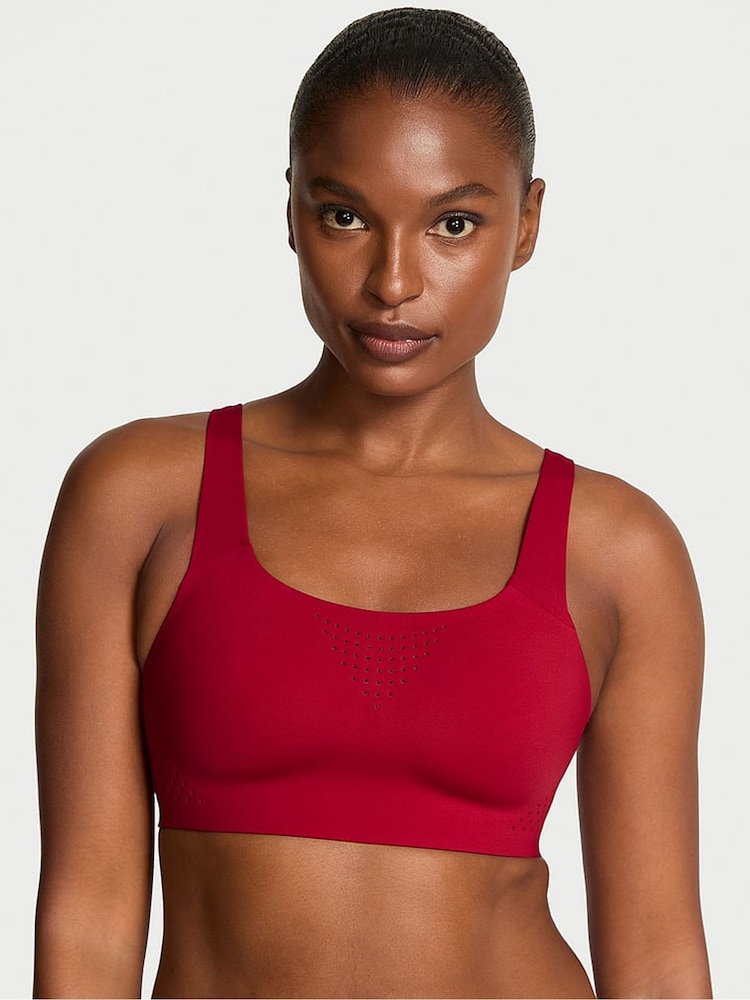 Victoria's Secret Red Lacquer Back Close Featherweight Max™ High Support Sports Bra - Image 1 of 3 Victoria's Secret Red Lacquer Back Close Featherweight Max™ High Support Sports Bra - Image 1 of 3
