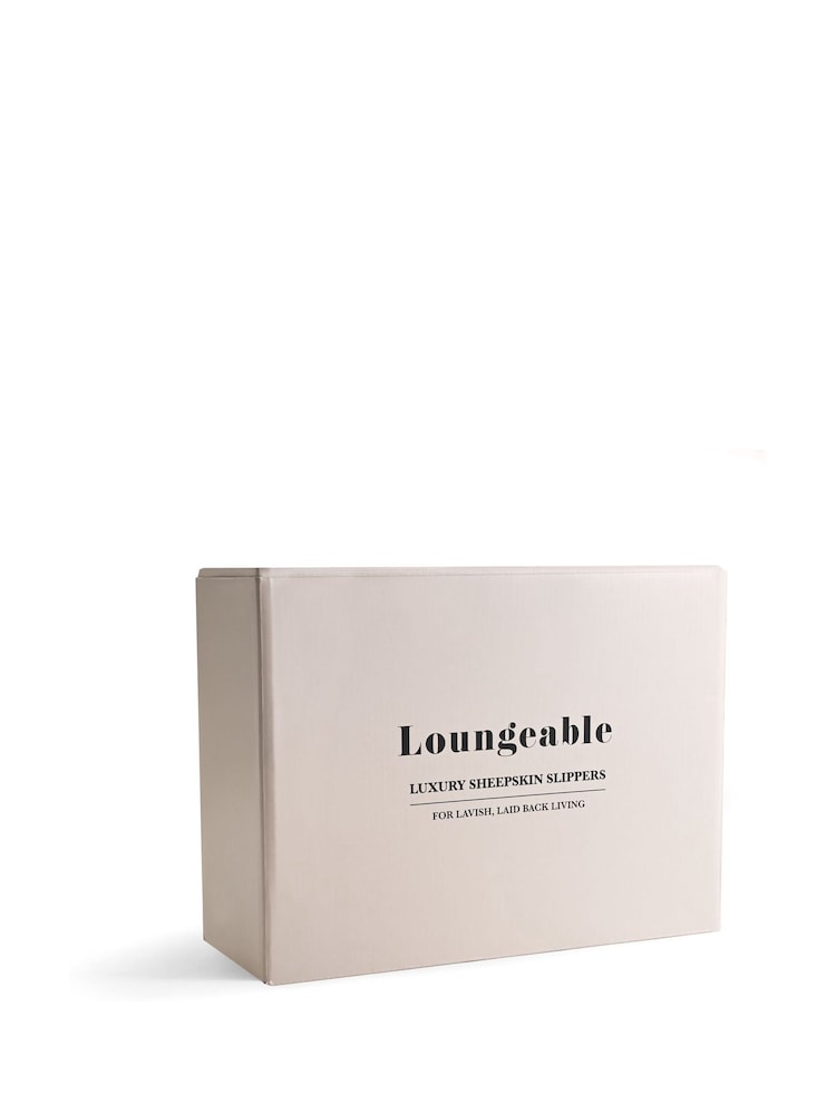 Loungeable Brown Slip On Platform Real Sheepskin Boots - Image 6 of 6