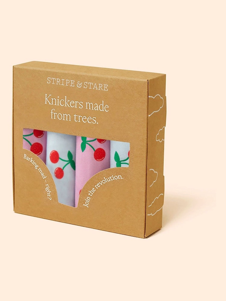 Stripe & Stare Blue Classic Knickers 4 Pack - Imagen 7 de 7