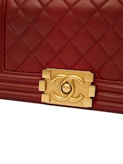 Chanel Red Boy - Small Shoulder Bag - Image 6 of 7