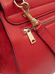 Celine Red Trapeze Medium Handle Top - Image 6 of 7