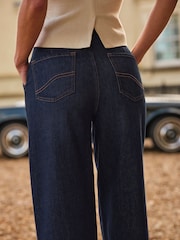 FatFace Reki Indigo Blue Wide Leg Jeans - Image 2 of 4