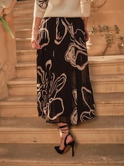FatFace Black Floral Midi Skirt - Image 2 of 5