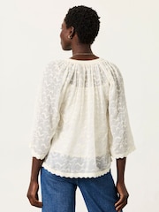 FatFace Millie Ivory Embroidered Blouse - Image 2 of 6