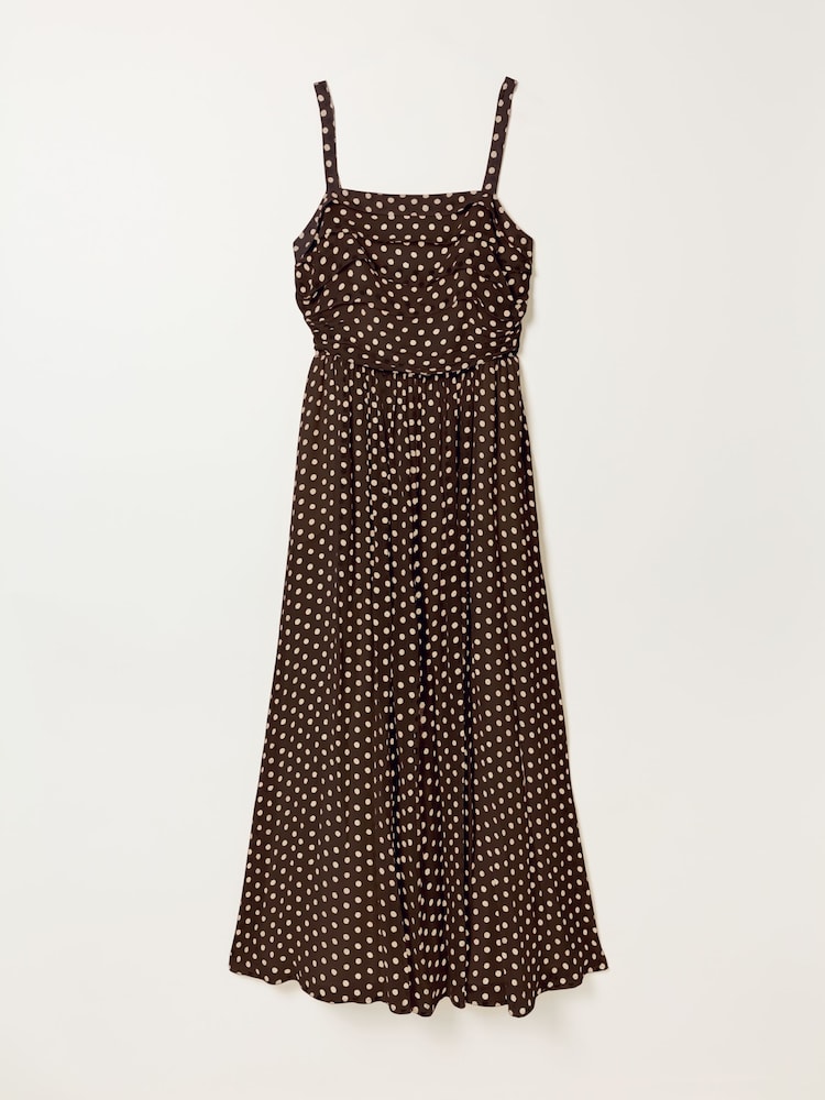 FatFace Mischa Chocolate Brown Prom Dress - Image 7 of 7