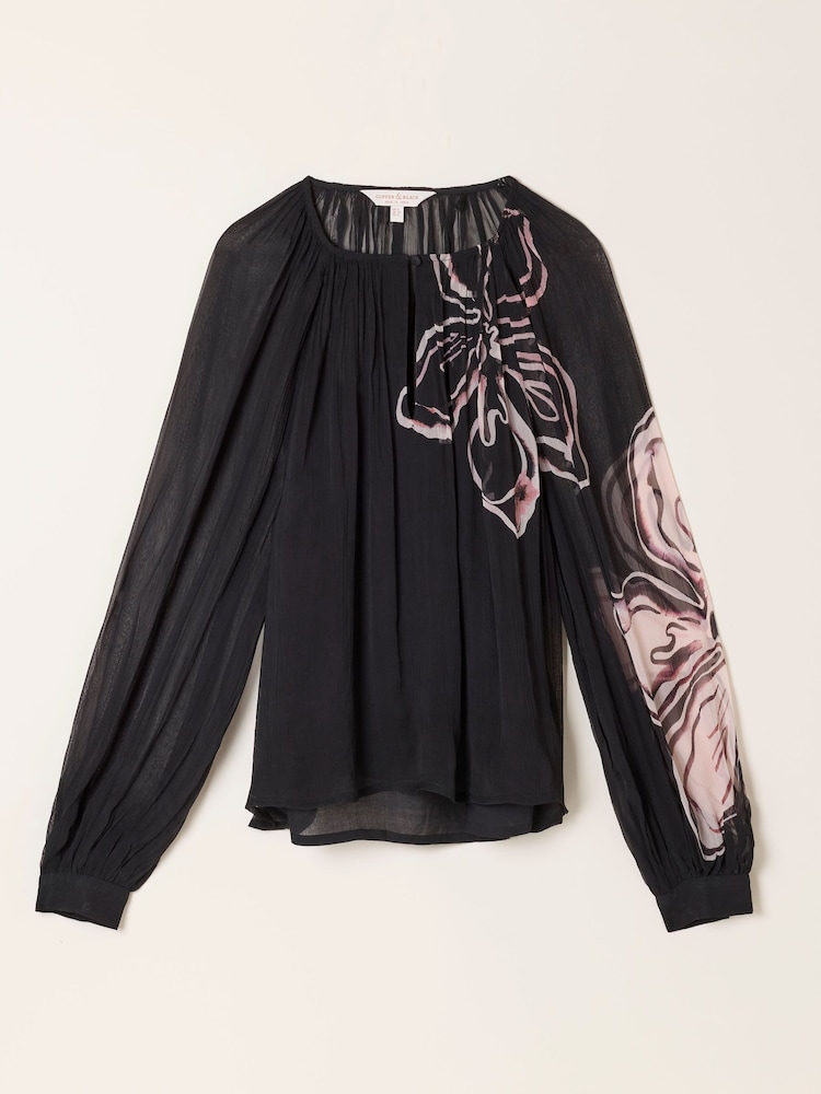 FatFace Emmy Black Floral Blouse - Image 5 of 5