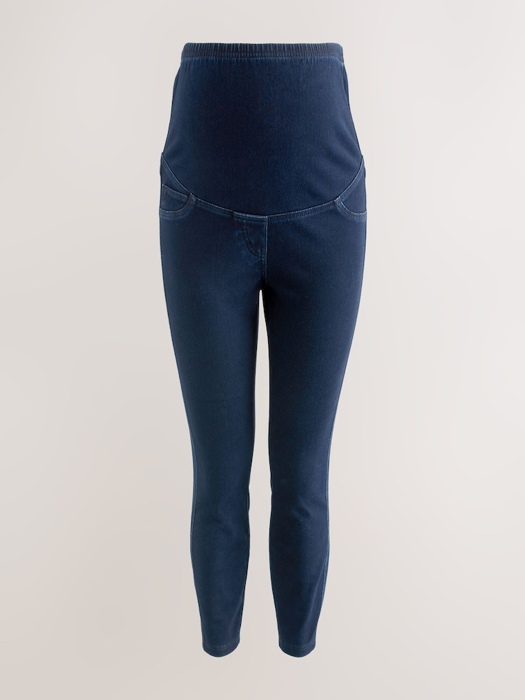 Blue/Black Maternity Denim Jeggings 2 Pack - Image 2 of 7 Blue/Black Maternity Denim Jeggings 2 Pack - Image 2 of 7