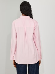 Pink Relaxed 100% Cotton Button Down Casual Long Sleeve Shirt - Image 4 of 8