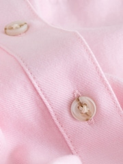 Pink Relaxed 100% Cotton Button Down Casual Long Sleeve Shirt - Image 7 of 8