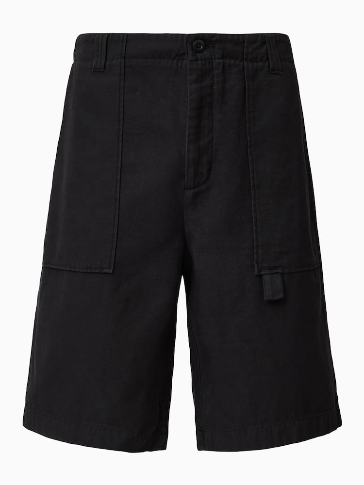 AllSaints Black Talbot Shorts - Image 8 of 8
