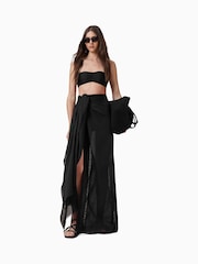 AllSaints Black Court Bikini Top - Image 1 of 6
