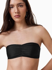AllSaints Black Court Bikini Top - Image 2 of 6