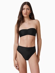 AllSaints Black Court Bikini Top - Image 3 of 6