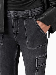 AllSaints Black Duran Skinny Jeans - Image 3 of 9