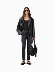 AllSaints Black Duran Skinny Jeans - Image 4 of 9