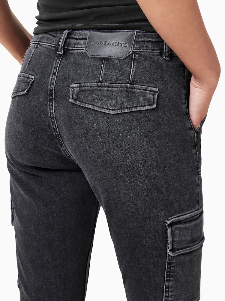 AllSaints Black Duran Skinny Jeans - Image 5 of 9