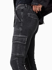 AllSaints Black Duran Skinny Jeans - Image 6 of 9