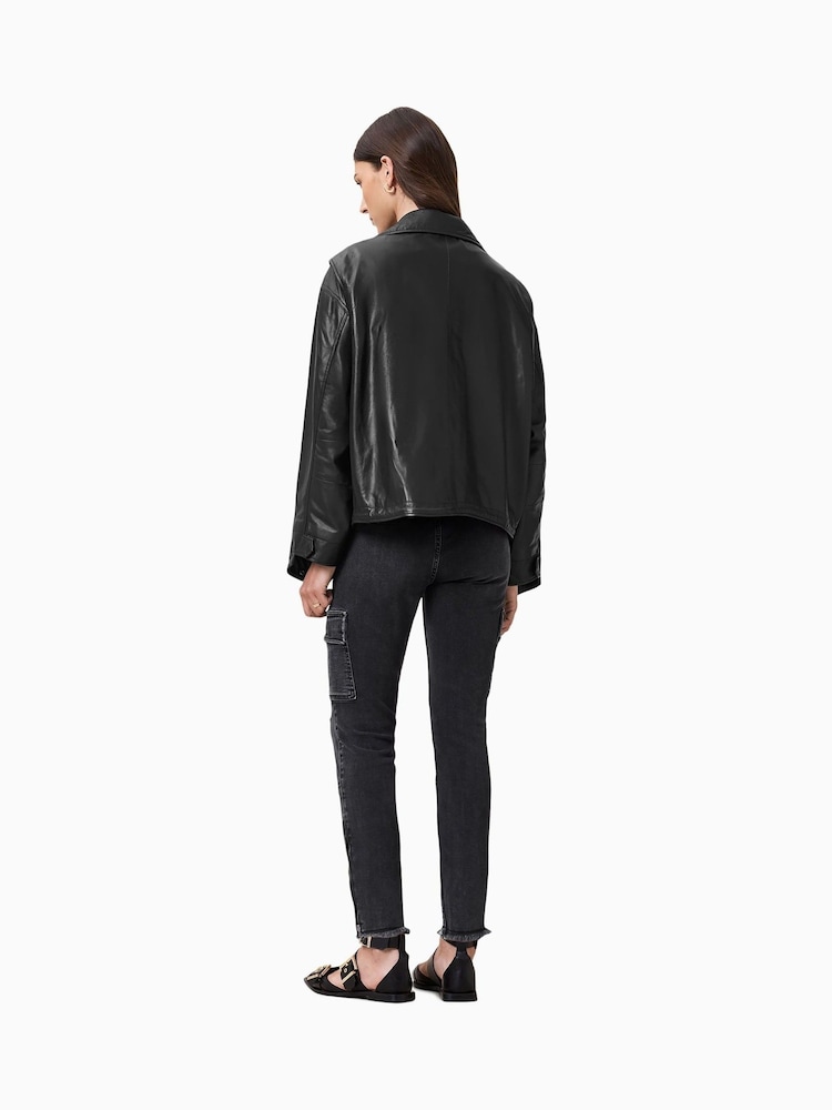 AllSaints Black Duran Skinny Jeans - Image 8 of 9