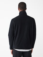 Black Zip Neck Utility Style Polar Fleece - Image 3 of 6