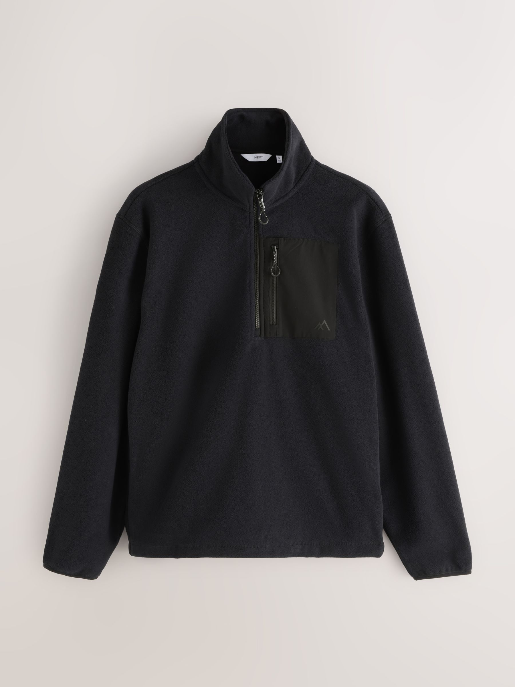 Buy Black Zip Neck Utility Style Polar Fleece from Next Romania