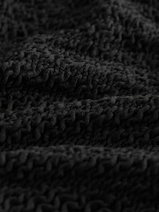 Black Crinkle High Leg Bikini Bottoms - Image 2 of 4