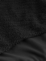 Black Crinkle High Leg Bikini Bottoms - Image 3 of 4