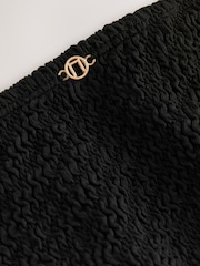 Black Crinkle High Leg Bikini Bottoms - Image 4 of 4