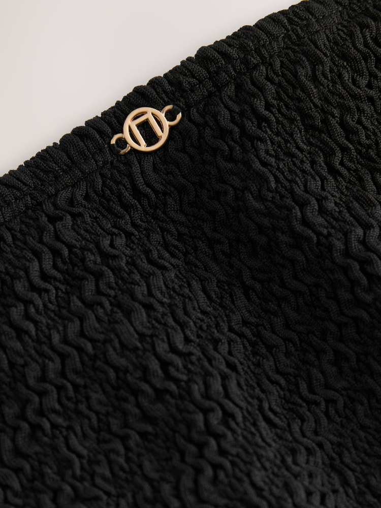 Black Crinkle High Leg Bikini Bottoms - Image 4 of 4 Black Crinkle High Leg Bikini Bottoms - Image 4 of 4