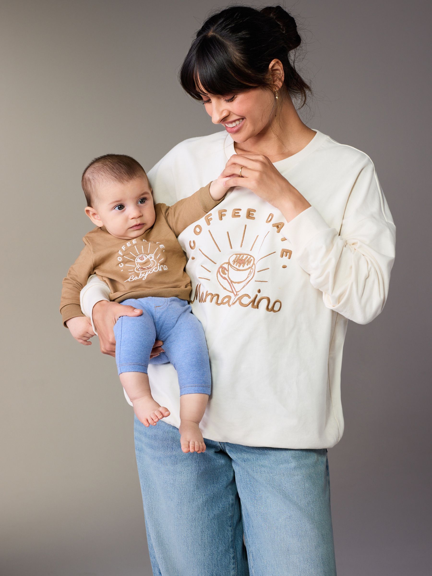 Buy Cream Maternity Mini Me Sweatshirt Set from the Next UK online
