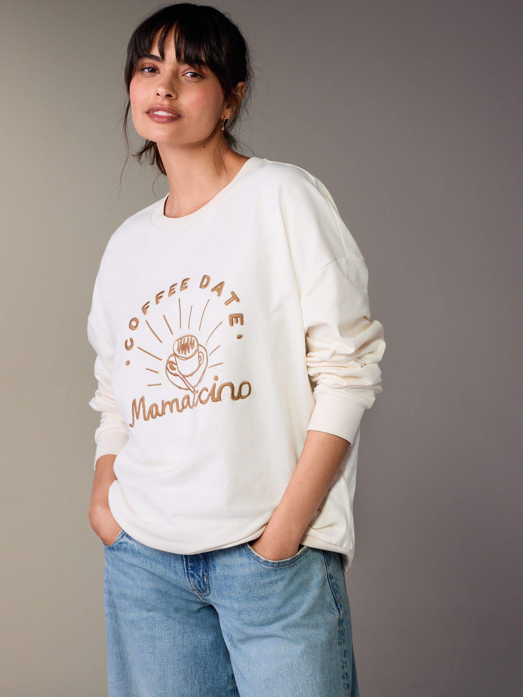 Buy Cream Maternity Mini Me Sweatshirt Set from the Next UK online
