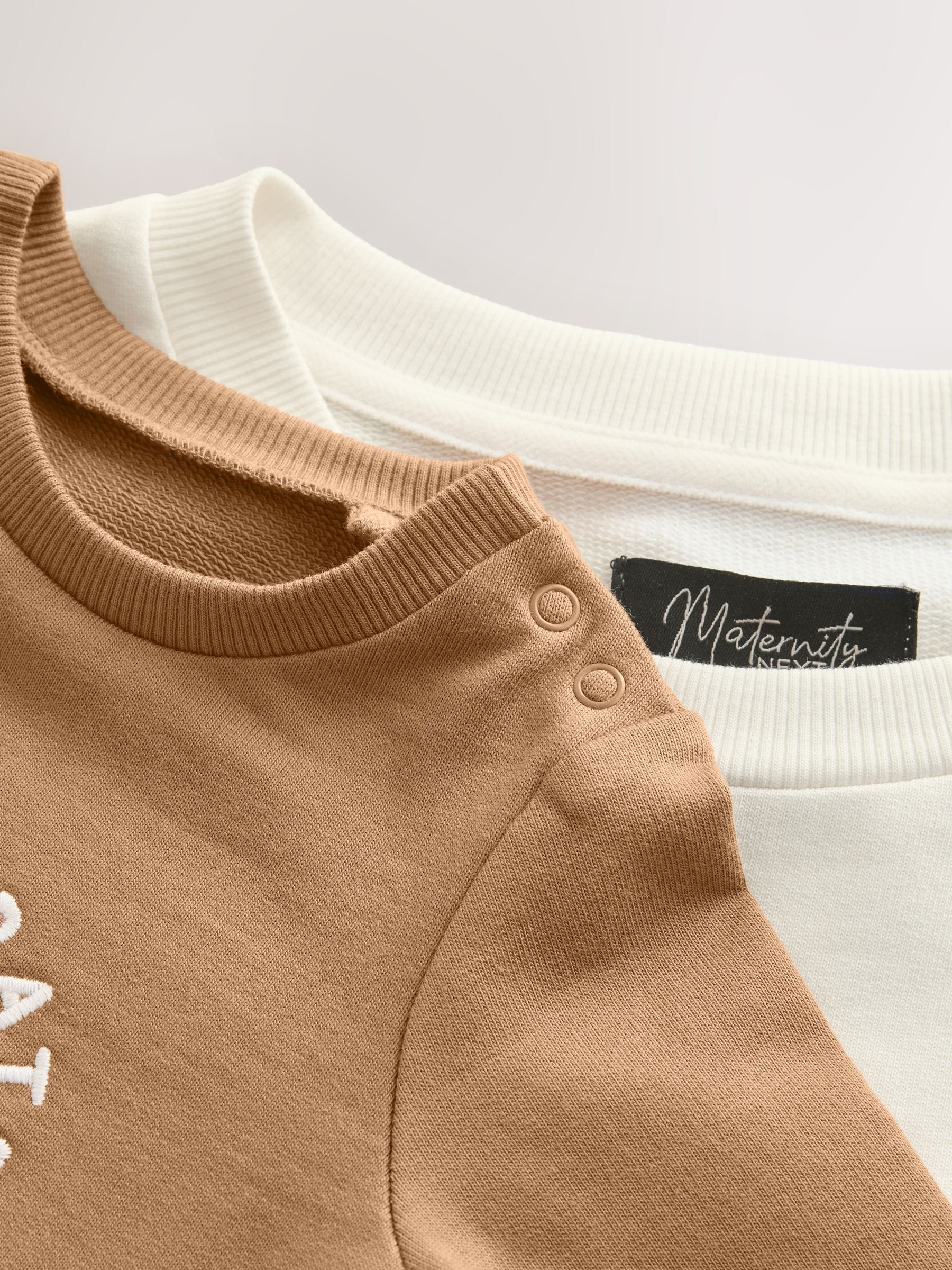 Buy Cream Maternity Mini Me Sweatshirt Set from the Next UK online