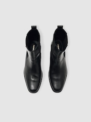 Reiss Black Maeva Leather Chelsea Boots - Image 3 of 5