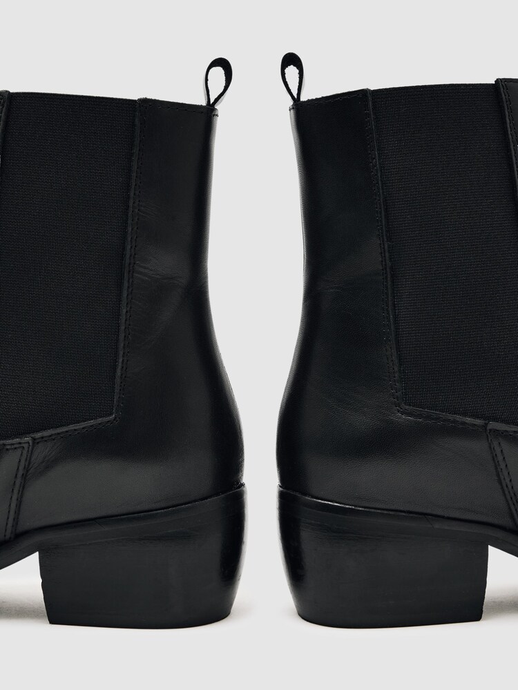 Reiss Black Maeva Leather Chelsea Boots - Image 5 of 5 Reiss Black Maeva Leather Chelsea Boots - Image 5 of 5