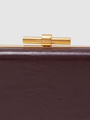 Reiss Burgundy Junie Patent Clutch - Image 5 of 5