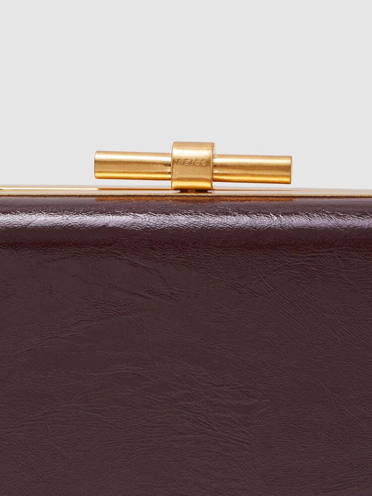 Reiss Burgundy Junie Patent Clutch - Image 5 of 5