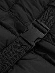 Reiss Black Ava Short Belted Puffer Coat - Image 4 of 4