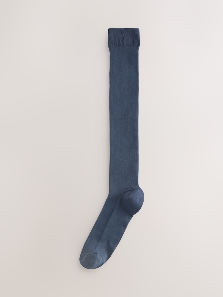 Blue Sheer Knee High Socks 1 Pack - Image 1 of 3