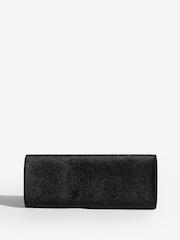 Lipsy Black Velvet Bow Clutch Bag - Image 2 of 5