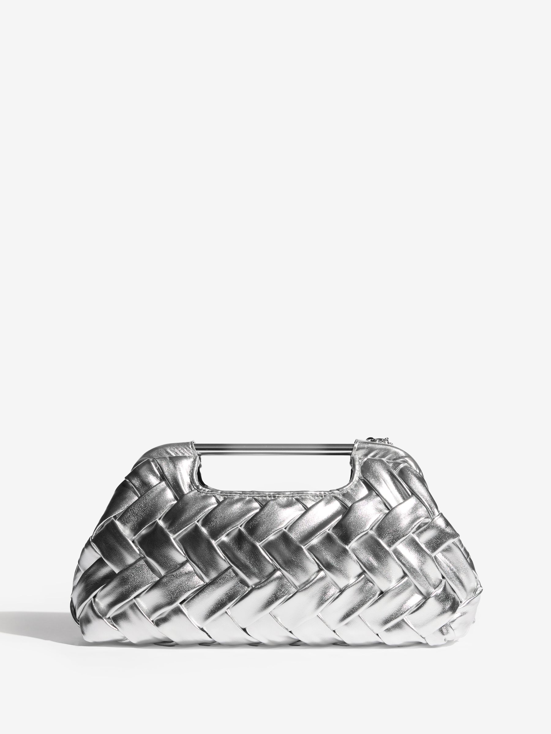 Buy Lipsy Silver Weave Grab Handle Clutch Bag from the Next UK