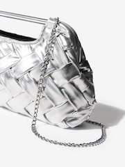 Silver Weave Grab Handle Clutch Bag - Image 5 of 6