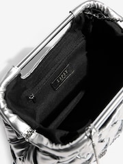 Silver Weave Grab Handle Clutch Bag - Image 6 of 6