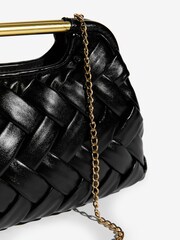 Black Weave Grab Handle Clutch Bag - Image 6 of 7