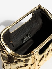 Gold Weave Grab Handle Clutch Bag - Image 6 of 6