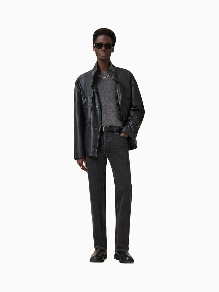 AllSaints Grey Hayes Crew Jumper - Image 2 of 8