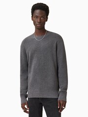 AllSaints Grey Hayes Crew Jumper - Image 4 of 8