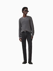 AllSaints Grey Hayes Crew Jumper - Image 5 of 8