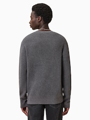 AllSaints Grey Hayes Crew Jumper - Image 6 of 8