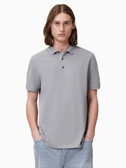AllSaints Grey Reform Short Sleeve Polo Shirts 2 Pack - Image 1 of 7